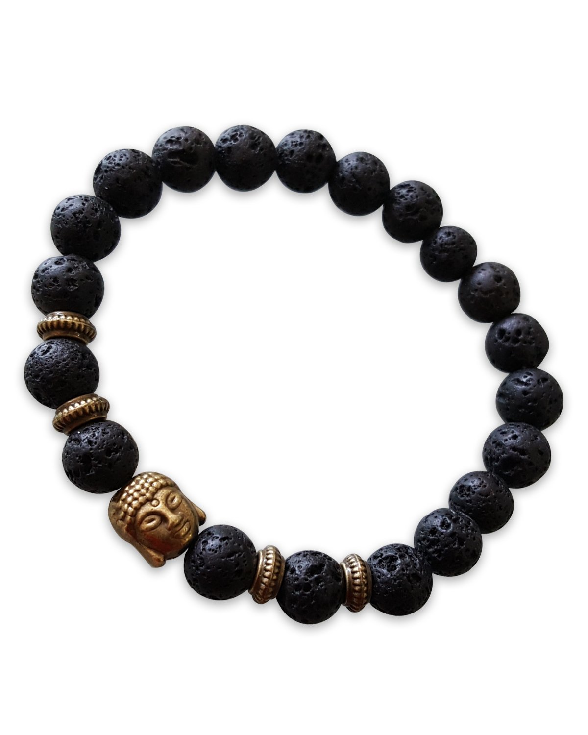 Young & Forever Gift Natural Gemstone Reiki Feng Shui Healing Crystal Beads Hand Triple Protection Lucky Bracelet Buddha Bracelet. Unisex.