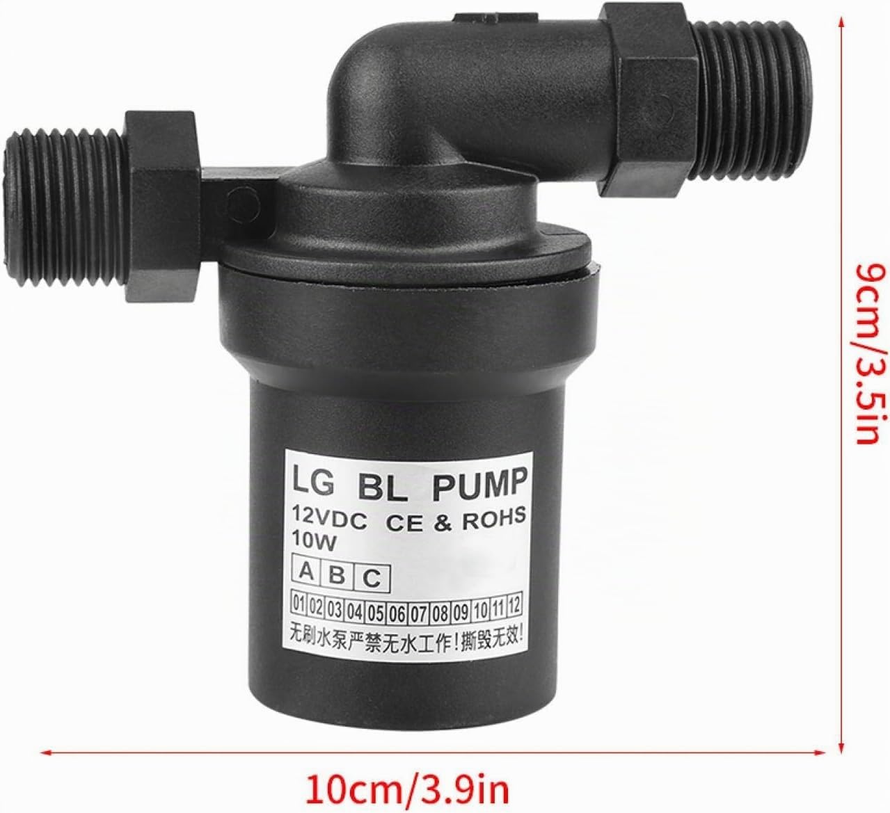 Pompa ad Acqua Solare, DC 12V 10W Brushless Solare ad Alta Temperatura Pompa Acqua per Circolazione Pompaggio