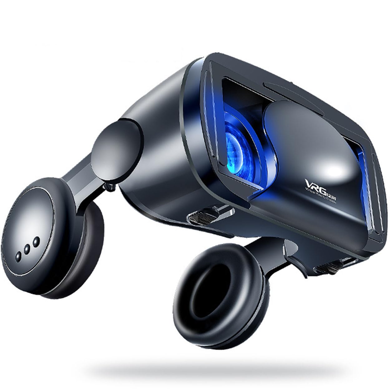 Occhiali per realtà virtuale 3D versione audio e video, cuffie grandi, occhiali VR integrati per regalo teatrale per telefono cellulare