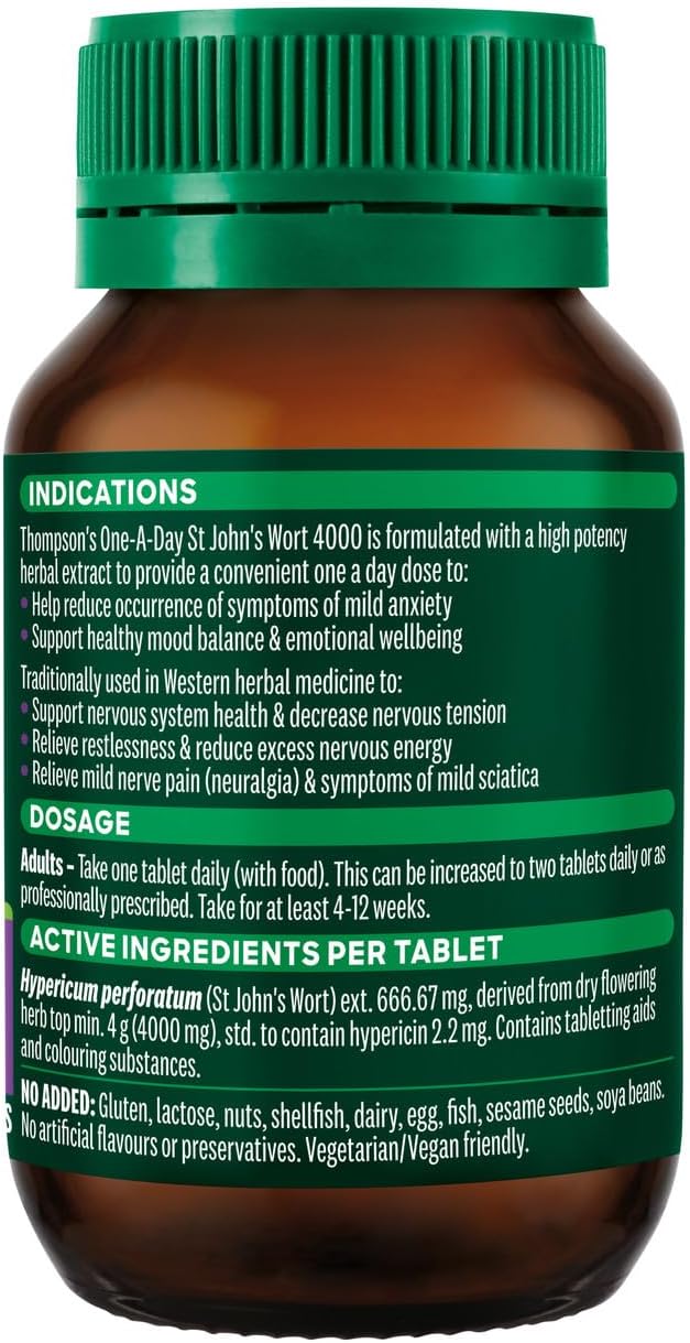 Thompsons One-A-Day St Johns Wort 4000mg 60 tablets