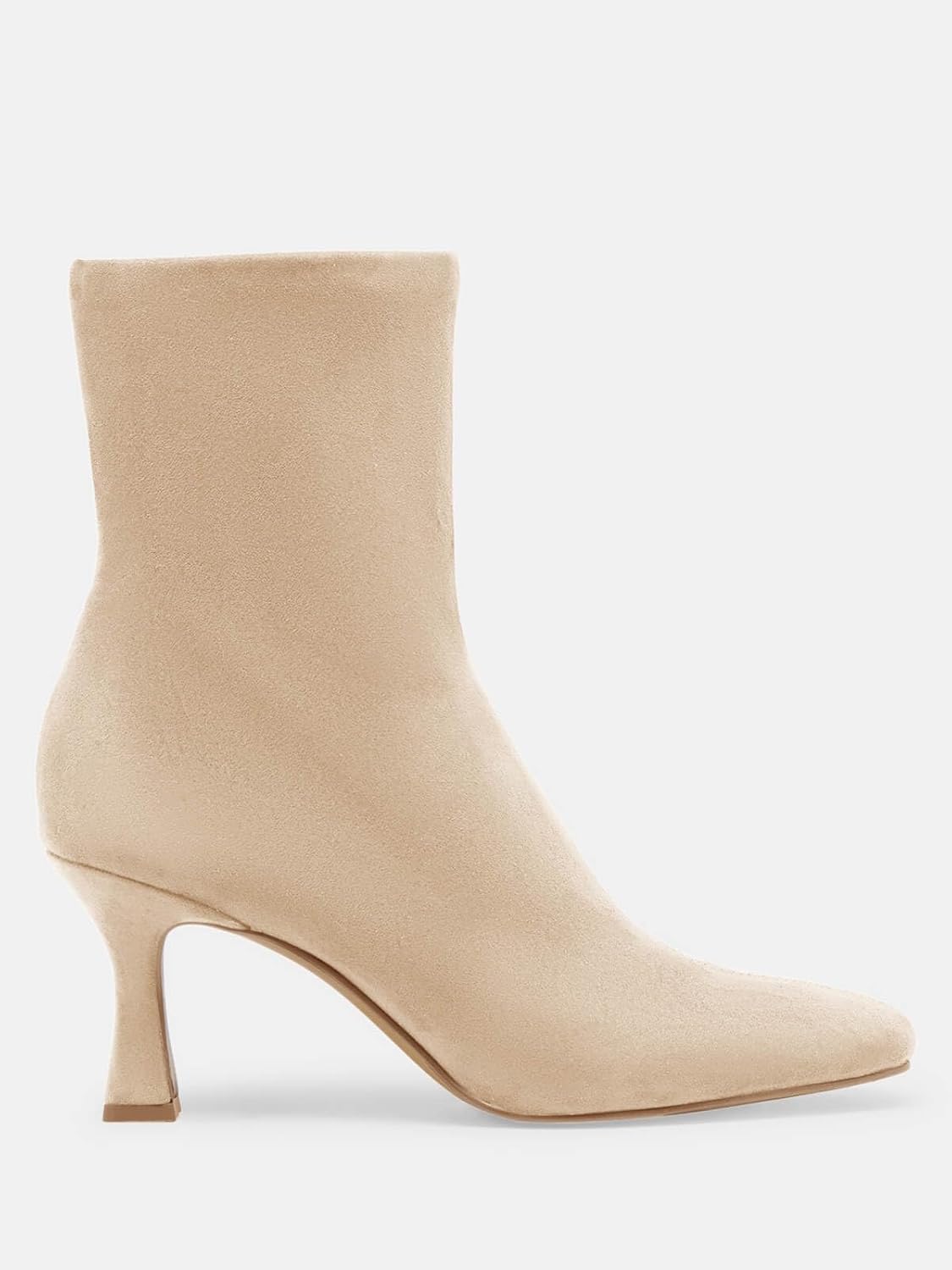 Coutgo Womens Kitten Heel Ankle Boots Square Toe Side Zipper Dressy Booties Fall Shoes - Image 4