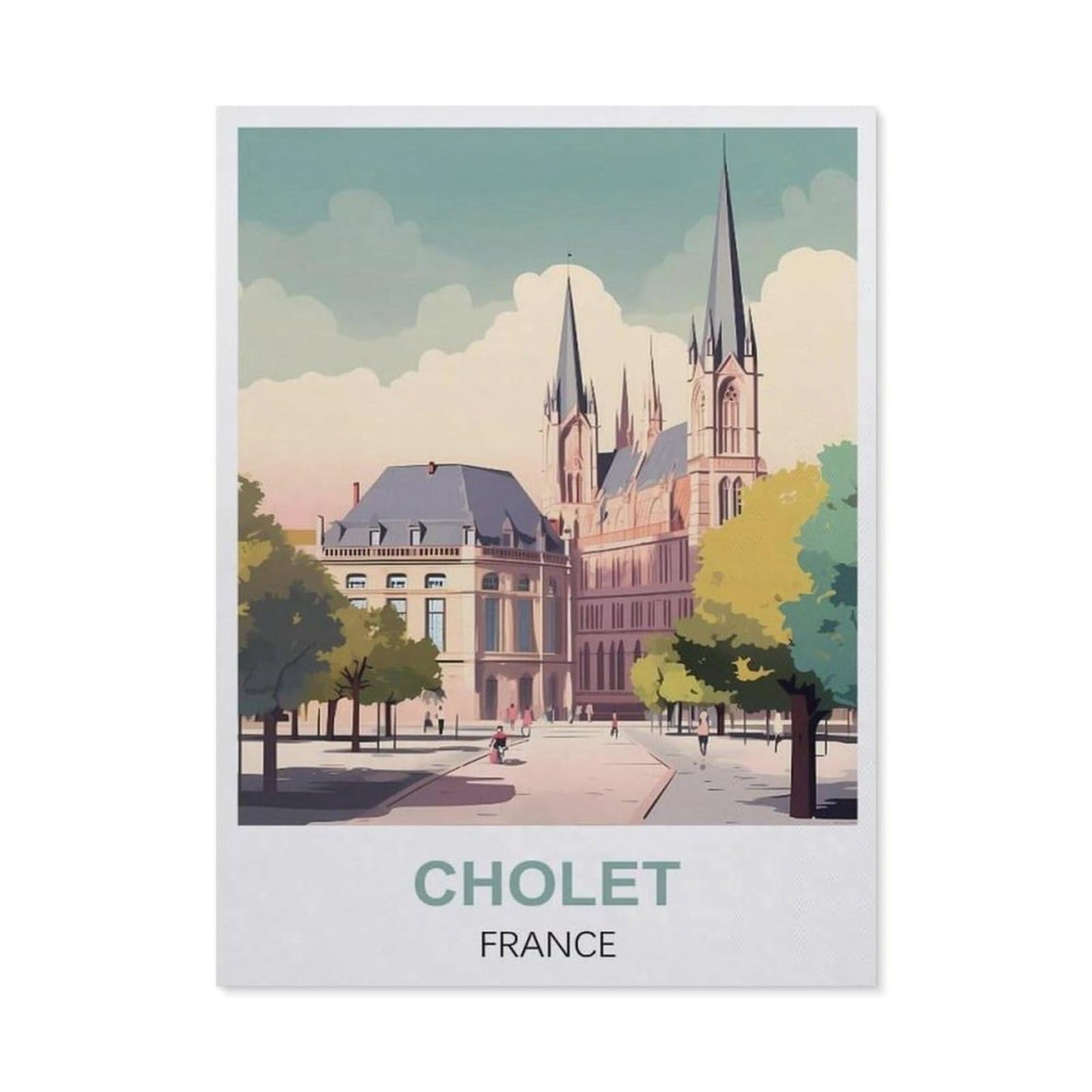 Funny Metal Tin Signs，Cholet France(20x30cm）