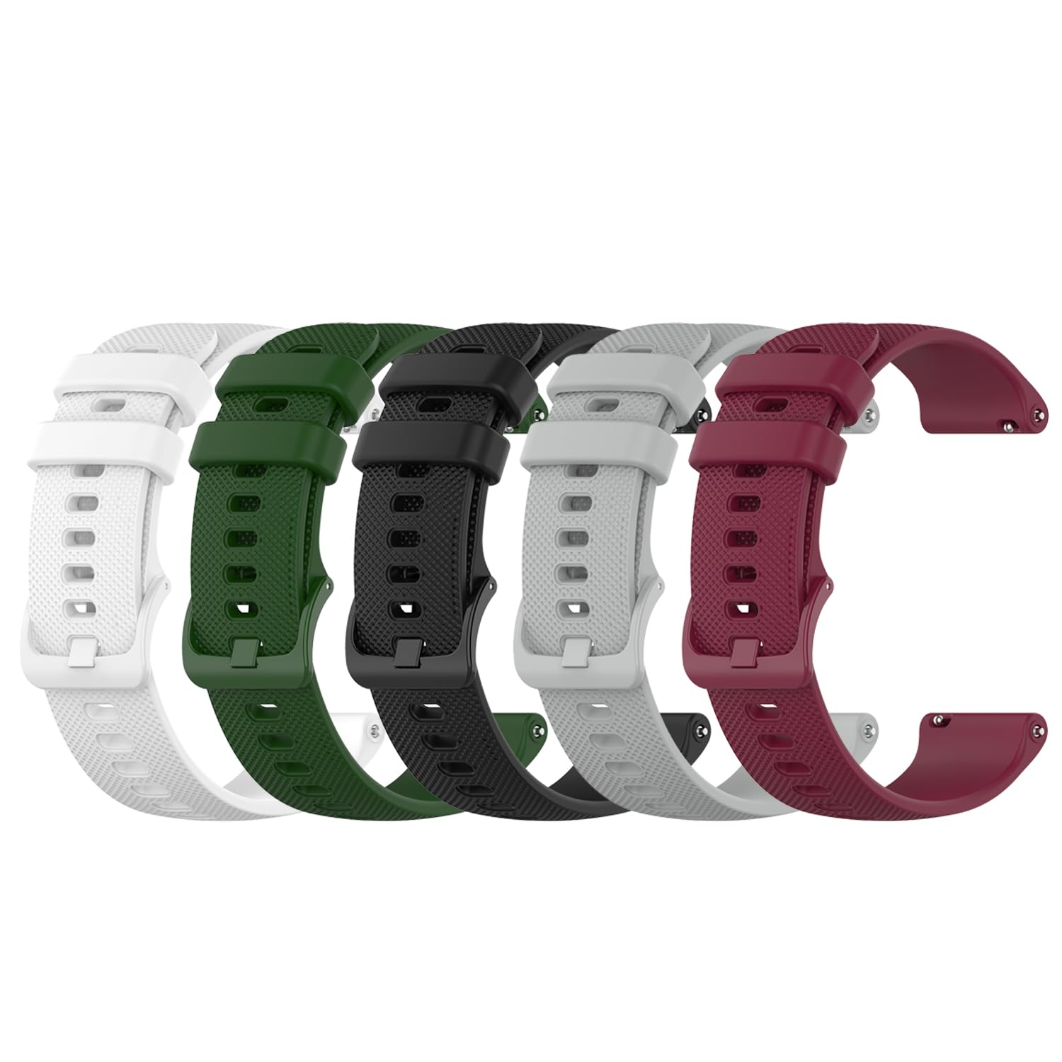 NovemFoal Replacement Band for RADLEY Series 21 Strap, Soft Breathable Durable Watch Straps Intended for RYS21-2148/RYS21-4018/RYS21-2150/RYS21-4016/RY2884, 5-Pack Silicone Sport Watch Wristband (5C)