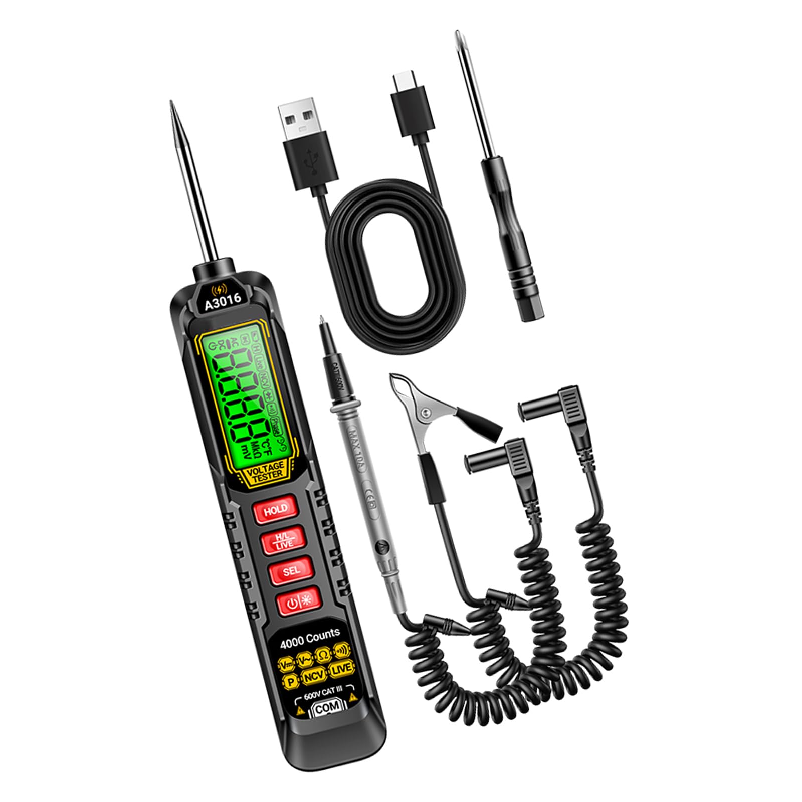 Tsophreniq A Pen Type Multimeter With Usb Rechargeable Battery For Diyers Nd Professional Technicians In Various Testing Scenario Electrical Testing Tool