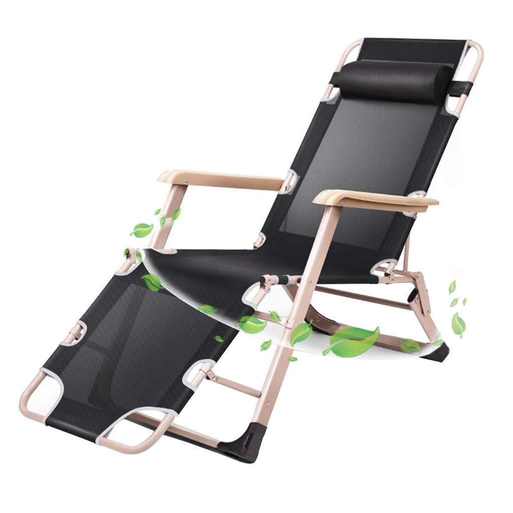 Chaise de plage inclinable et pliante grise confort plein air