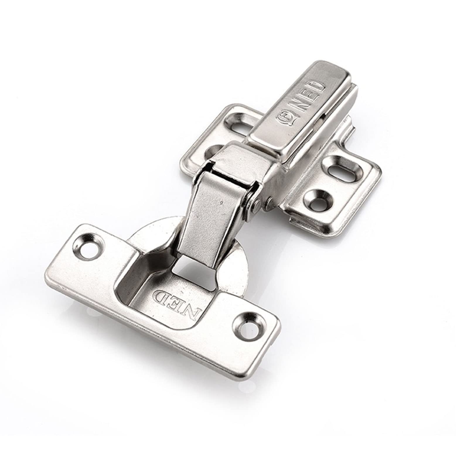 AUNANGLJSCS 2PCS Stainless Iron Hinges, Two-Force Cabinet Door, Universal Size, Suitable for Kitchen and Household Furniture Hardware(Half Overlay)