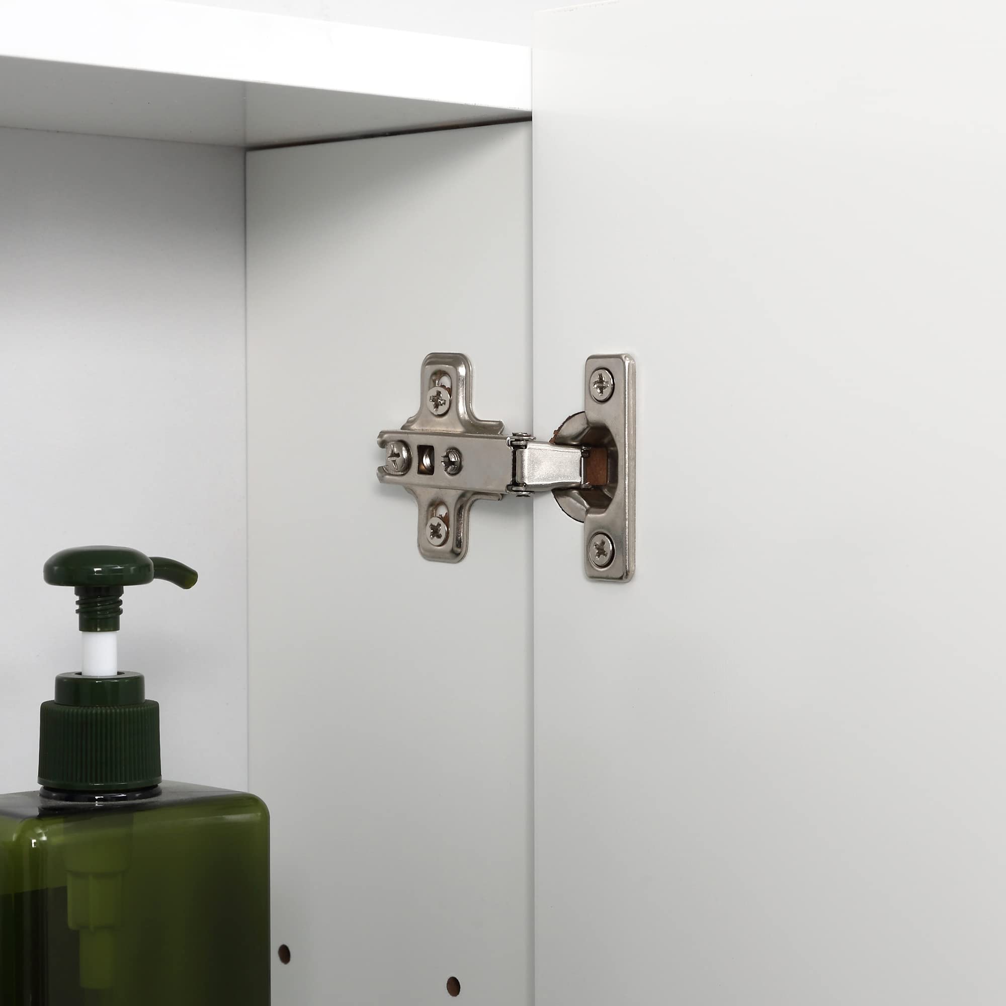 kleankin Armoire Murale de Salle de Bain avec 3 Portes Miroir et étagères réglables en MDF Blanc dim. 70L x 15l x 60H cm