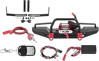 Metal Front Bumper, RC Car Crawler Upgrade Part, Front Bumper with Winch for Traxxas TR.X-4 RC Car RC Crawler Bumper Part, Classic Split Type Design