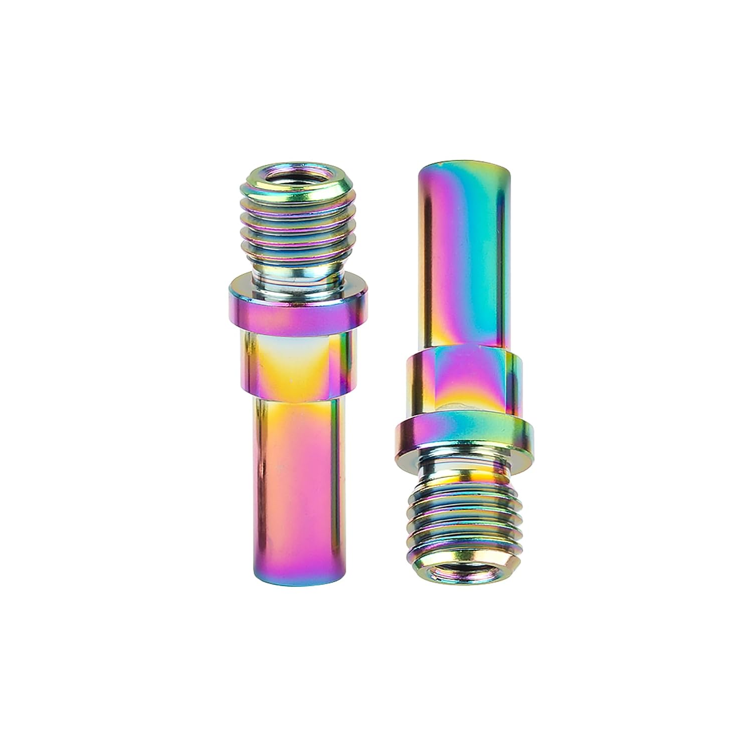 Titanium V Brake Boss Post (M10x1.25mm, Rainbow) | Grade 5 titanium V brake boss posts with lightweight design for MTB and BMX bikes, featuring 1.25mm pitch and durability