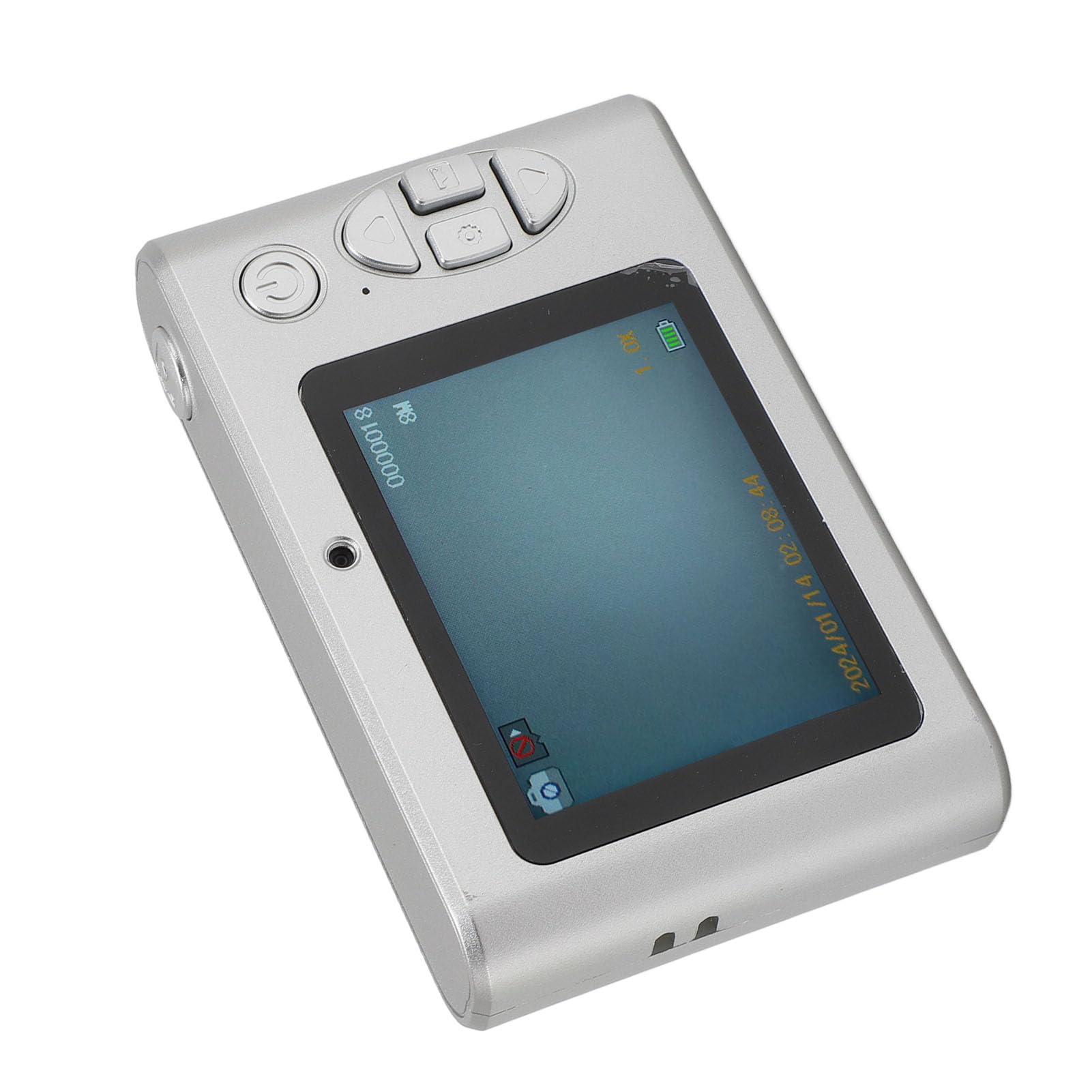 Fotocamera Digitale, Fotocamera Compatta Stabilizzazione Elettronica 'immagine Schermo TFT da 2,4 Pollici Messa a Fuoco Automatica HD da 48 MP per Vlog (Color argento)