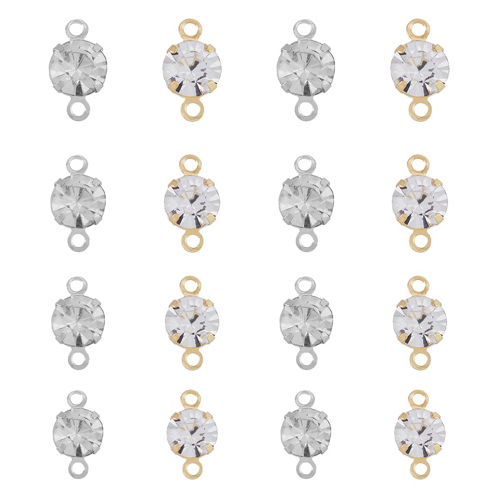 200 Conectores De Circonita Cúbica – Diámetros 7.5 A 11 Mm, Para Hacer Joyería DIY, Collares, Pulseras