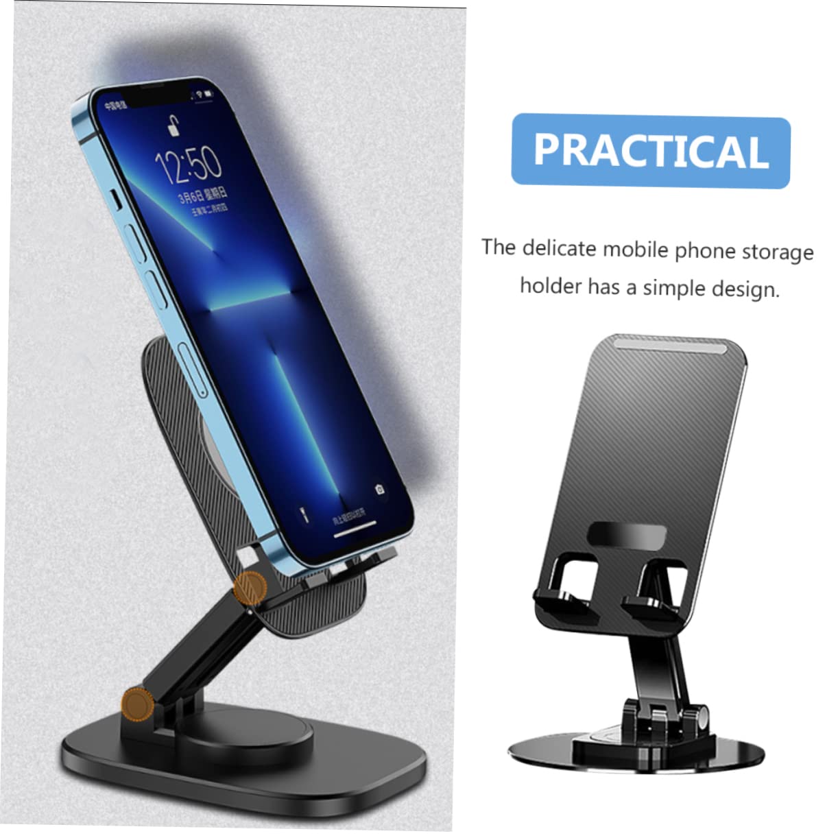 Gatuida 2pezzi Supporto Per Telefono e Tablet Da Scrivania Da Girevole Design Compatto e Portatile Per Ufficio e Studio