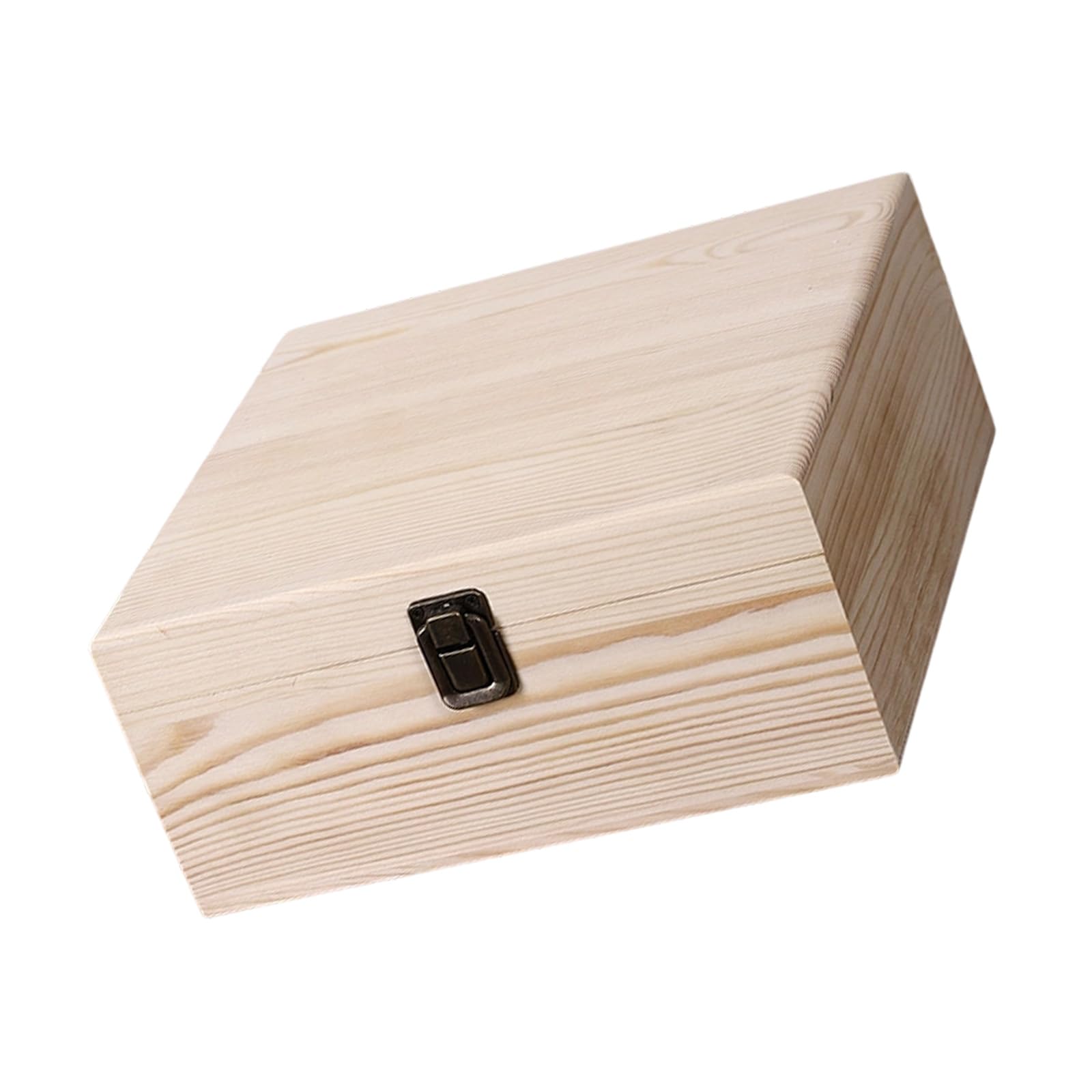Xinsheinelry Handcrafted Pine Container for Party Home Organisation and Candy Storage Wooden Jewelry Organiser Box with Hinged Cover for Event Souvenirs