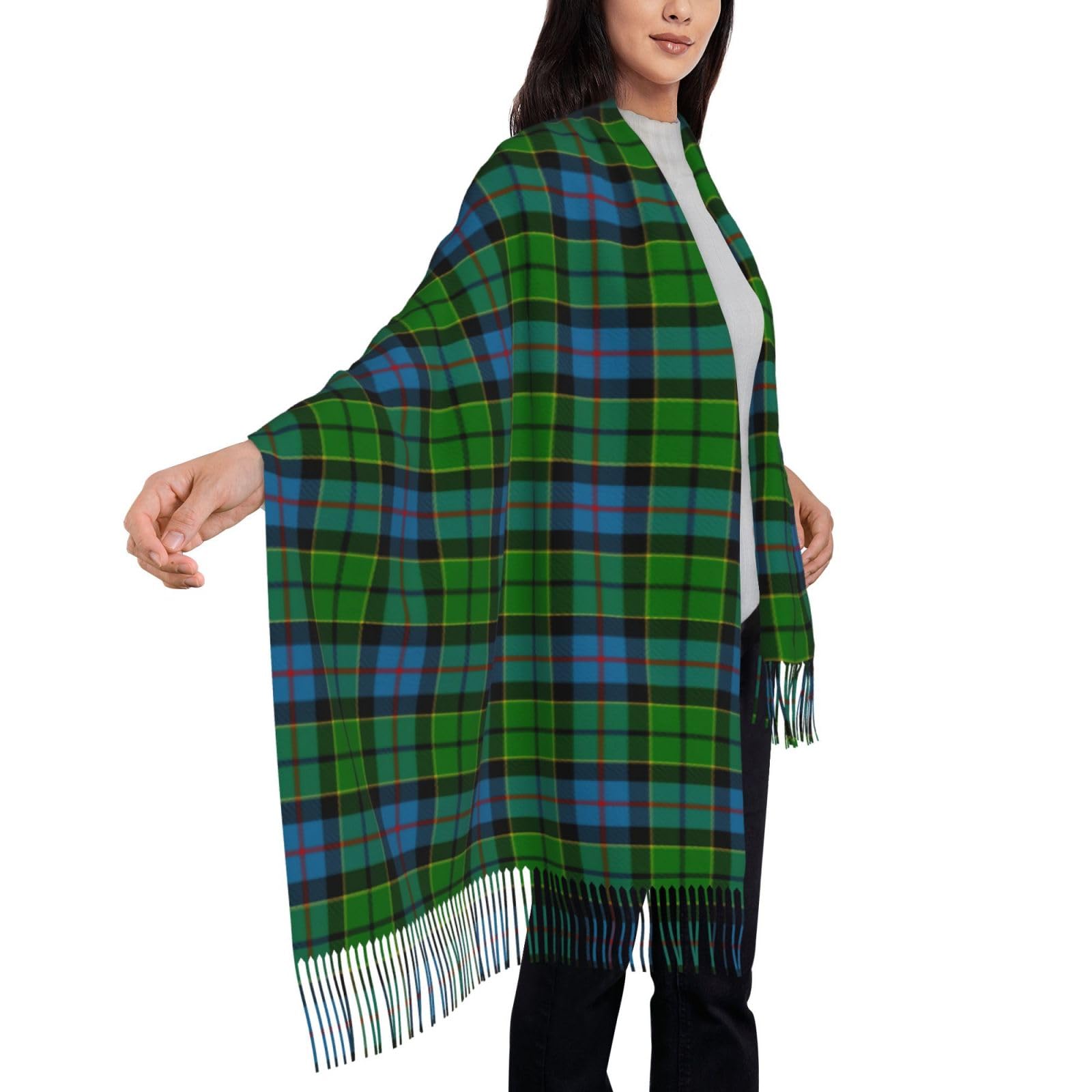 peiyeety Scottish Clan Forsyth Tartan PlaidScarf for Women Tartan Soft Cashmere Feel Pashmina Shawl Wraps, Cozy and Lightweight for Daily & Holiday Wear