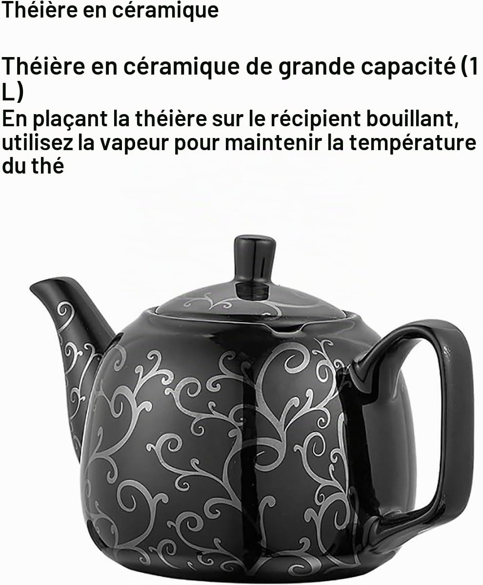 Machine à thé électrique turque, samovar turc électrique en acier inoxydable de 3 L avec théière en céramique de 1 L, fonction de maintien au chaud, pour café, thé parfumé white