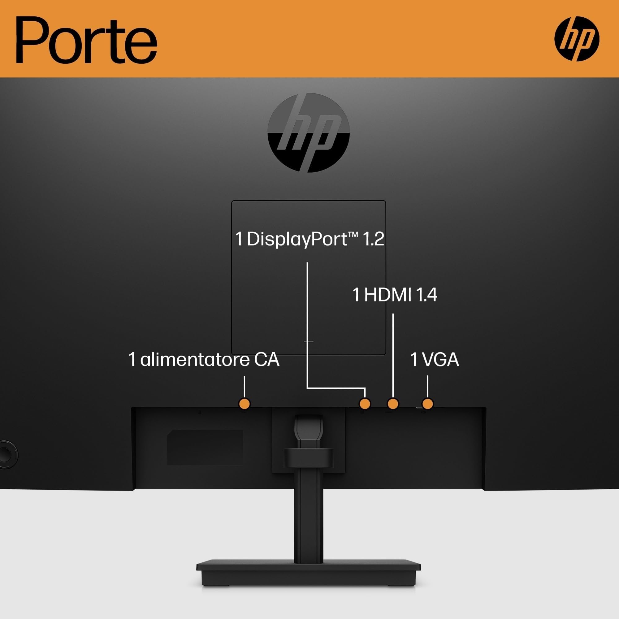 HP V27i G5 Monitor da 27 Pollici, FHD, 16:9, Antiriflesso, Pannello IPS da 75Hz, Tempo Risposta 5 ms, Inclinabile, VESA 10x10 cm, AMD FreeSync, 250 Nits, Low Blue Light, Nero