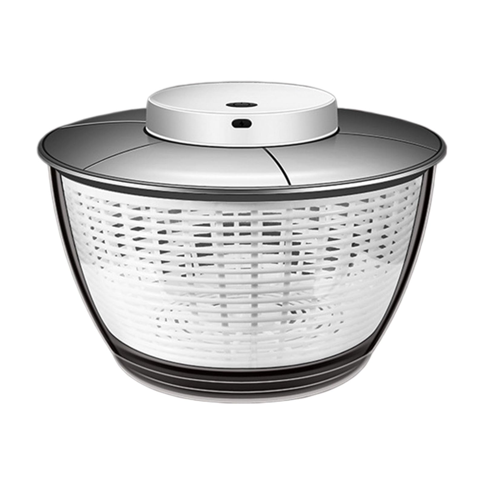 Pangboer B Produce Drying Owl With Removable Asket, Electric Lid Drive, Salad Prep Container For Tomatoes, Washed Greens, Fruit Electric Salad Spinner Vegetable Dryer Produce Drainer