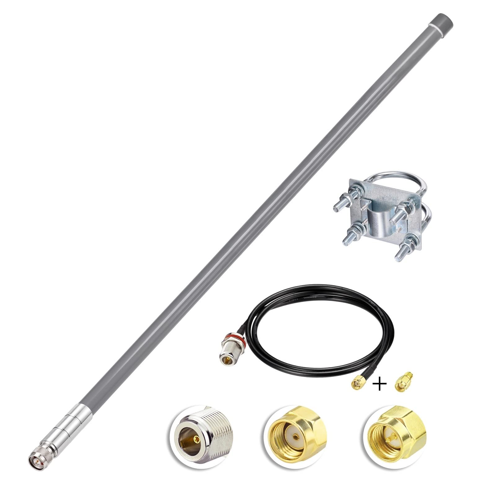 Bingfu 868mhz Lora Antenna 6dBi Fiberglass Lorawan Antenna with 1 Meter