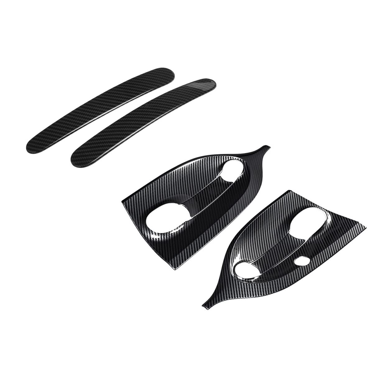 Accessori Maniglie Auto In Acciaio Inox Per Smart 453 Fortwo 2015-2020 - Nero Lucido - Foto 5