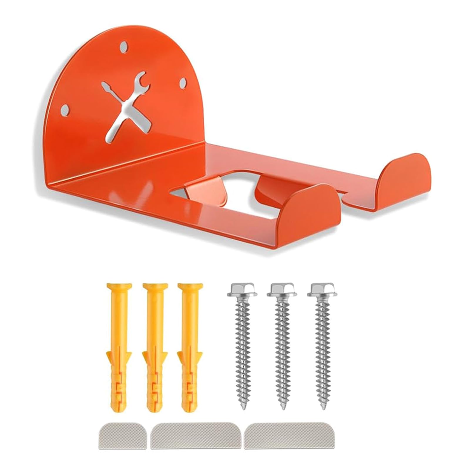 Steel Wall Mount Rack Multipurpose Tool Holder Garden Organizers for Safe Storage of Lawns Mowers Trimmers Blowers Space Saving Garden Tool Rack