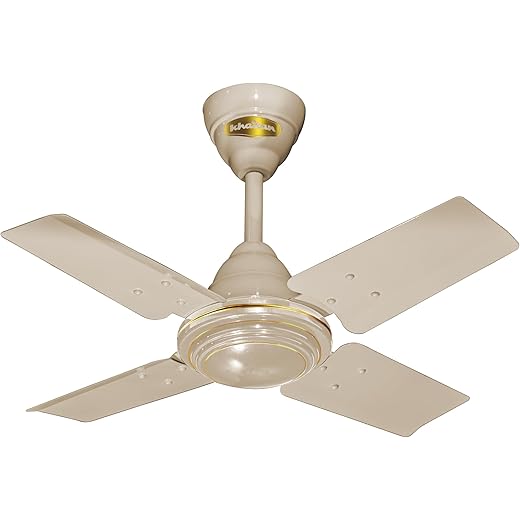 Khaitan Bullet/Norwester - 600mm Hi-Speed Ceiling Fan | Energy Efficient | Durable | Anti-Dust | Superior Air Delivery | Ideal for Kitchen/Balcony | 2-Year Warranty | Off White (Pack of 1)