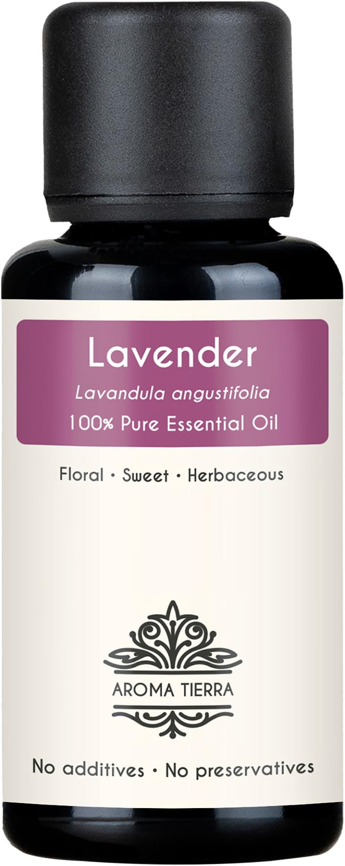 Aroma Tierra Lavender Essential Oil (France) 30ml – 100% Pure & Natural – Calming Floral Aroma for Sleep, Relaxation, Skin & Hair, Diffuser & Bath, Massage