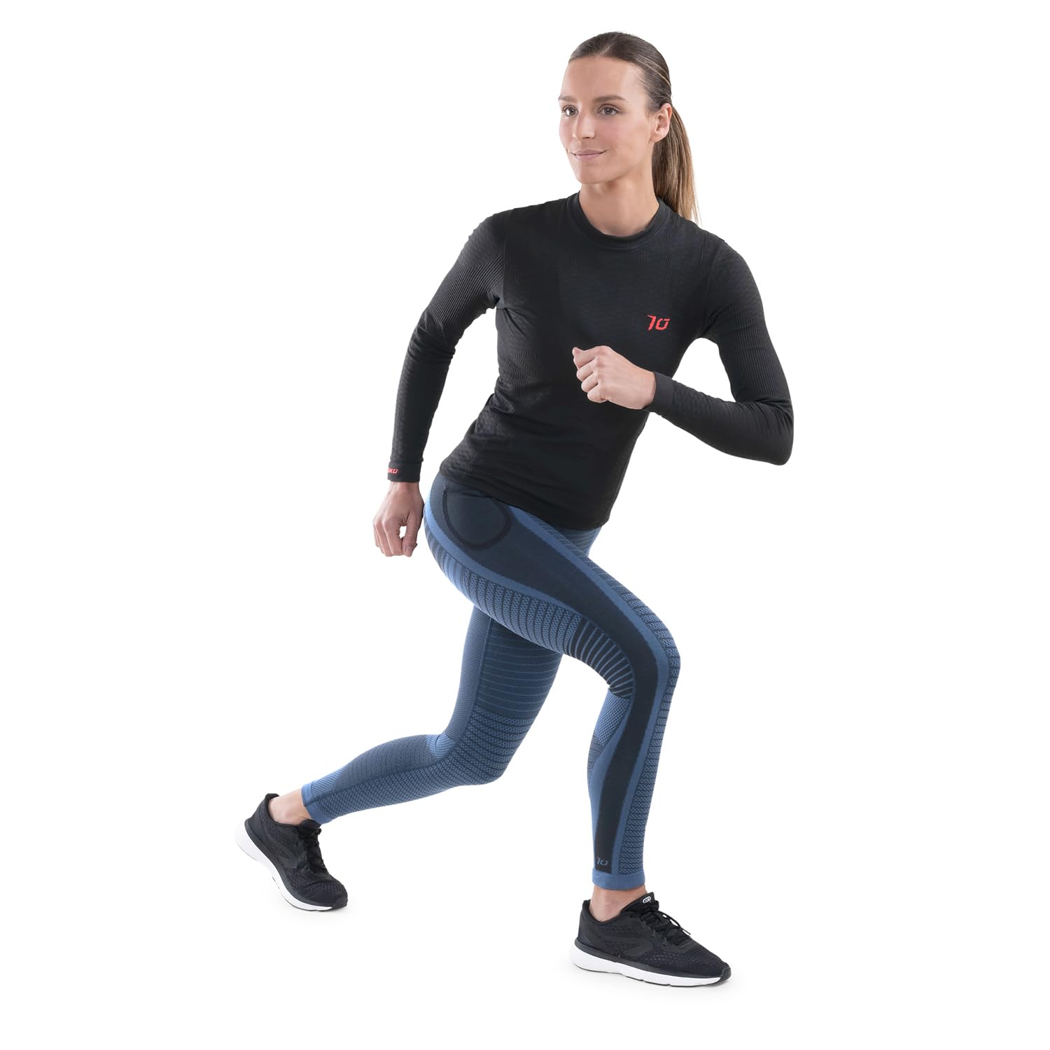 HOKO - Malla Larga de Compresión Uniforme NIKU para Mujer | Compresión Uniforme | Mallas para Running o Gimnasio | 2 Bolsillos | Sujeción y Estilo
