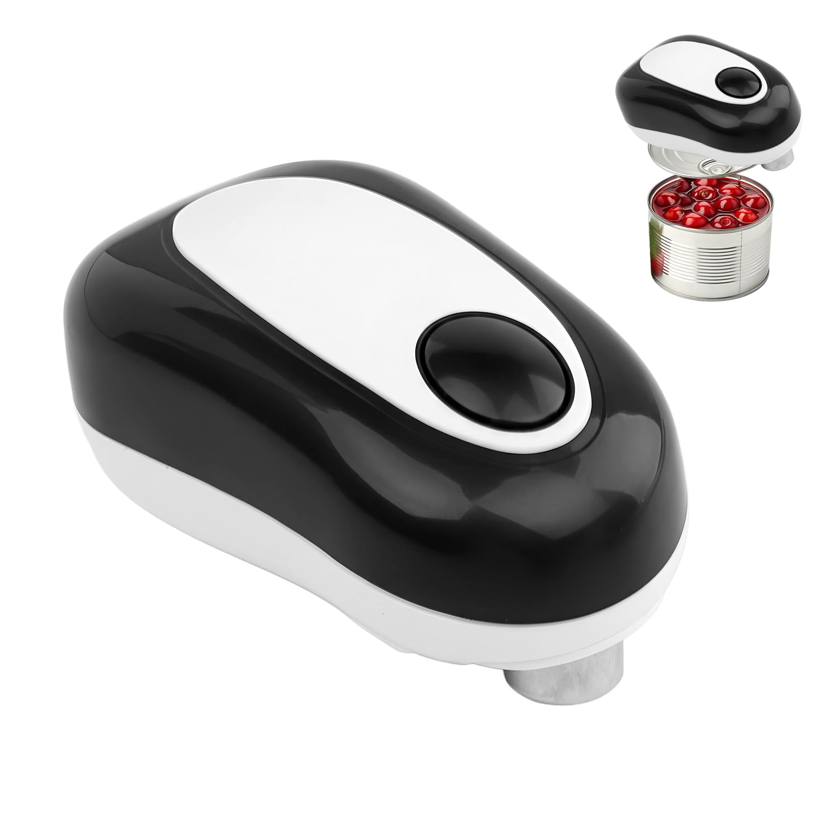 Electric Tin Opener with Smooth Edge Cut, One-Touch Automatic Can Opener for All Can Types, Easy Use, Safe & Efficient, Ideal Kitchen Gadget for Arthritis, Seniors, and Home Cooks