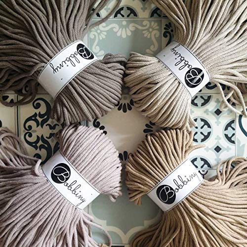 Corde macramé tressée junior 3mm Bobbiny white 100m pour vos créations