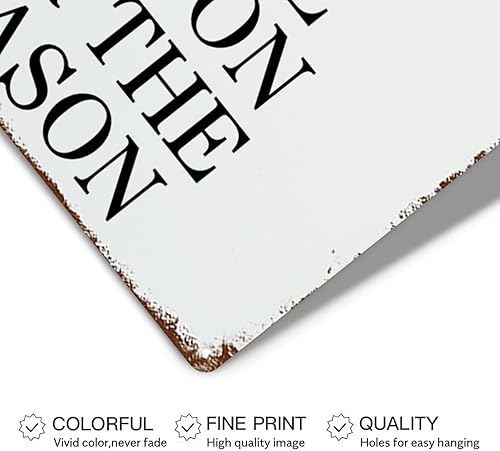 Miniatura 3 de Cartel de lata de metal con cita familiar carteles de decoración de metal Jesús es la razón de la temporada Escrituras de grano de madera letreros