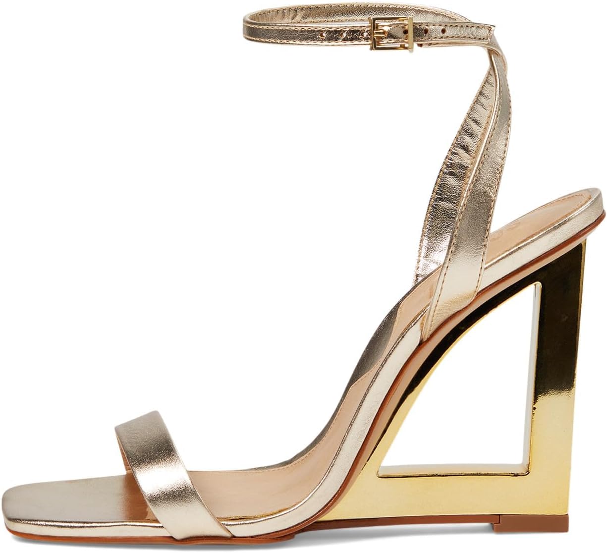 SCHUTZ Women's Filipa Sandal, Platina, 8.5