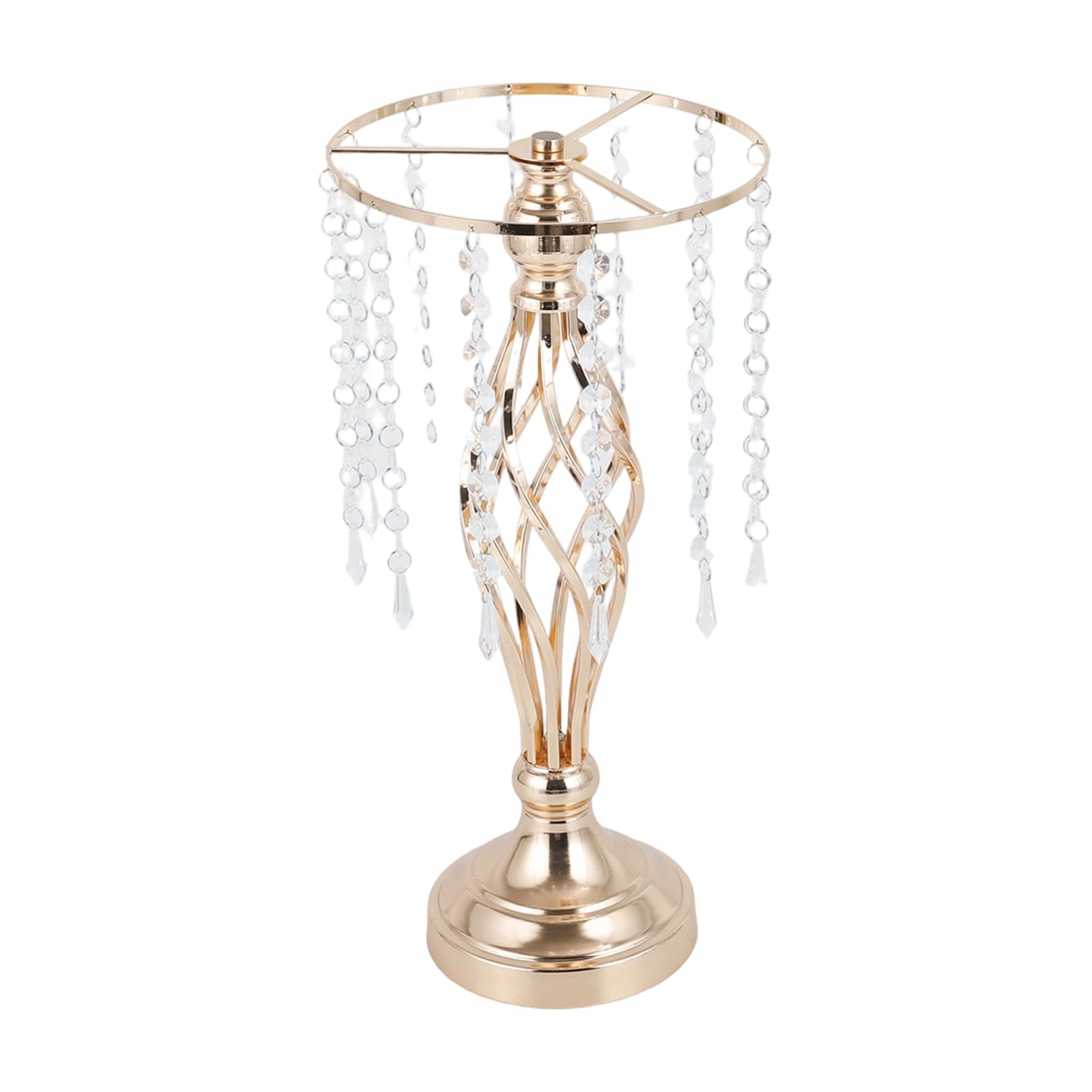 Metal Flower Arrangement Stand, Crystal Wedding Centerpieces for Table Decoration Flowers Vase Arrangement