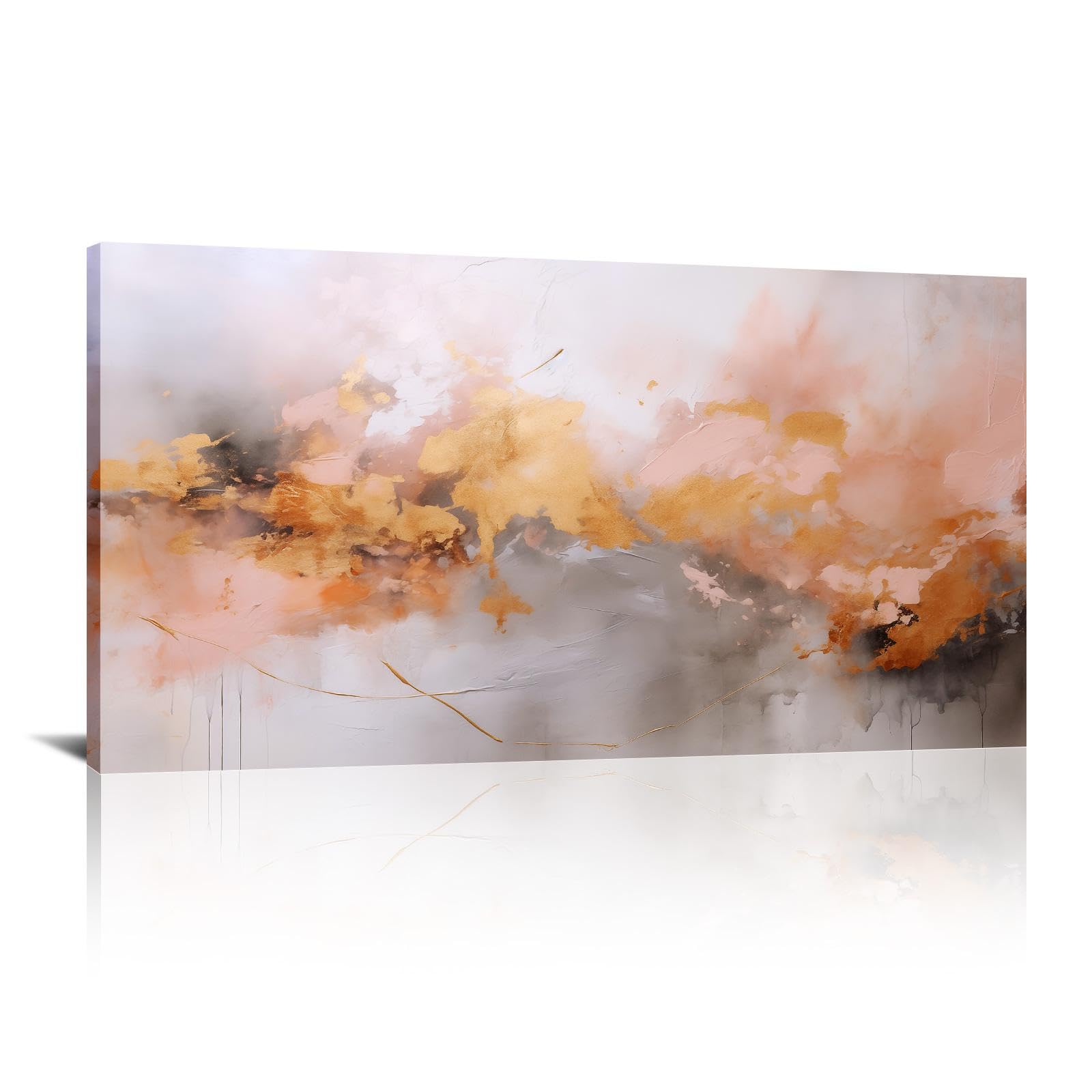 Toile murale abstraite marbre encadrée grand format affiche moderne - 8