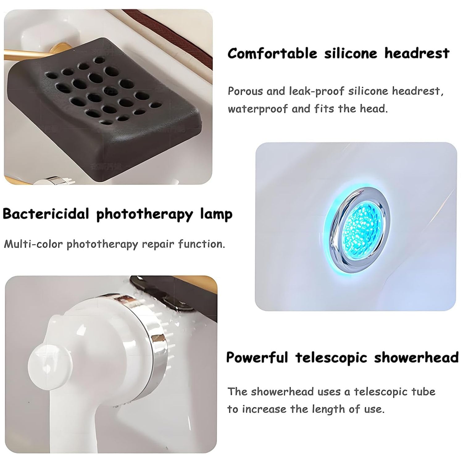 Japanese Head Spa Waschbecken Tragbares Head-Spa Gerät AusrüStung Mobiles Shampoo-Becken Mit 60-L-Wassertank Shampoo-Becken Mit Wasserzirkulation Begasung Zur Shampooniererlebnis