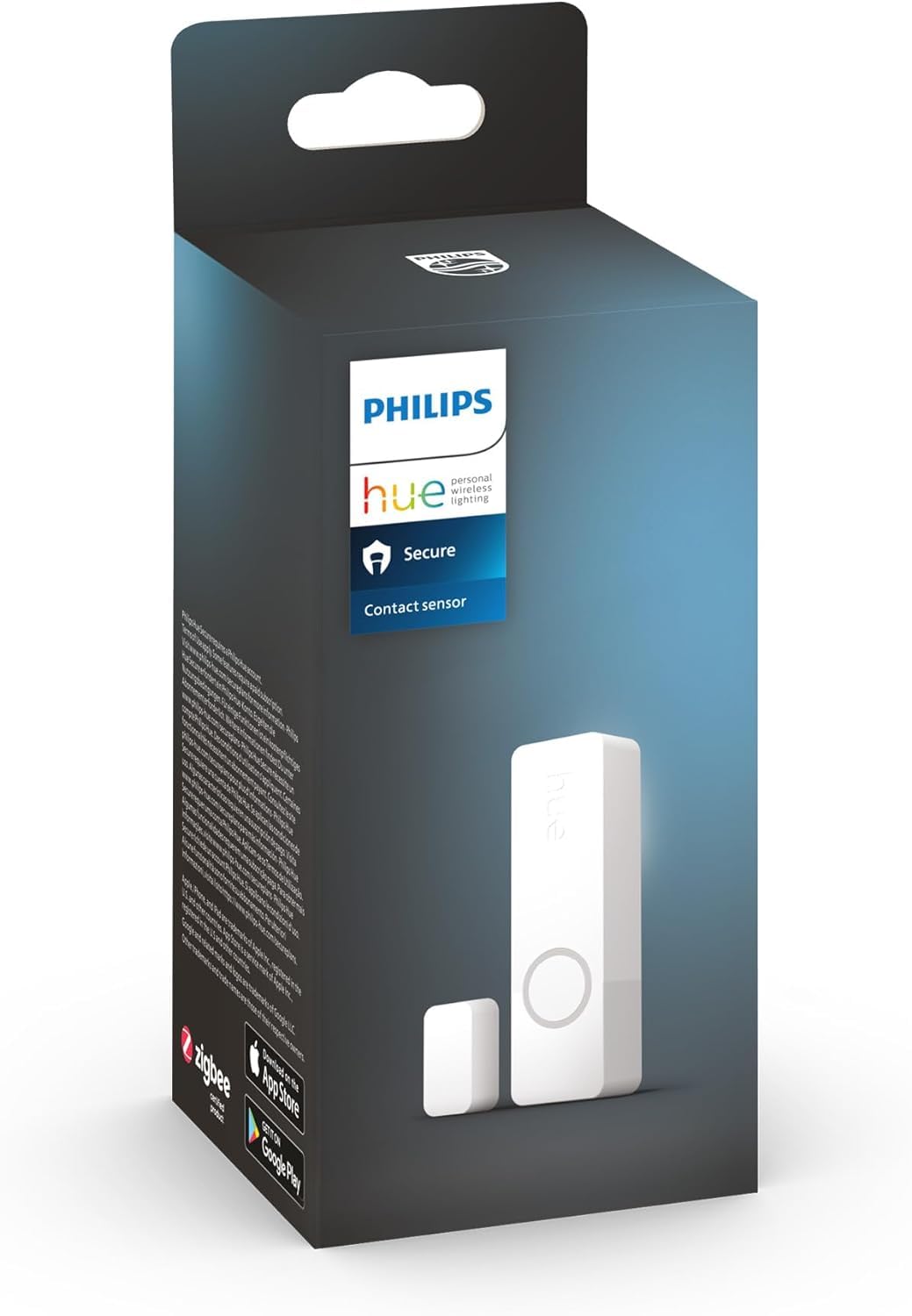 Philips Hue Secure capteur de Contact pour Porte ou fenêtre, Installation Facile, contrôle Depuis l'application Hue, Blanc