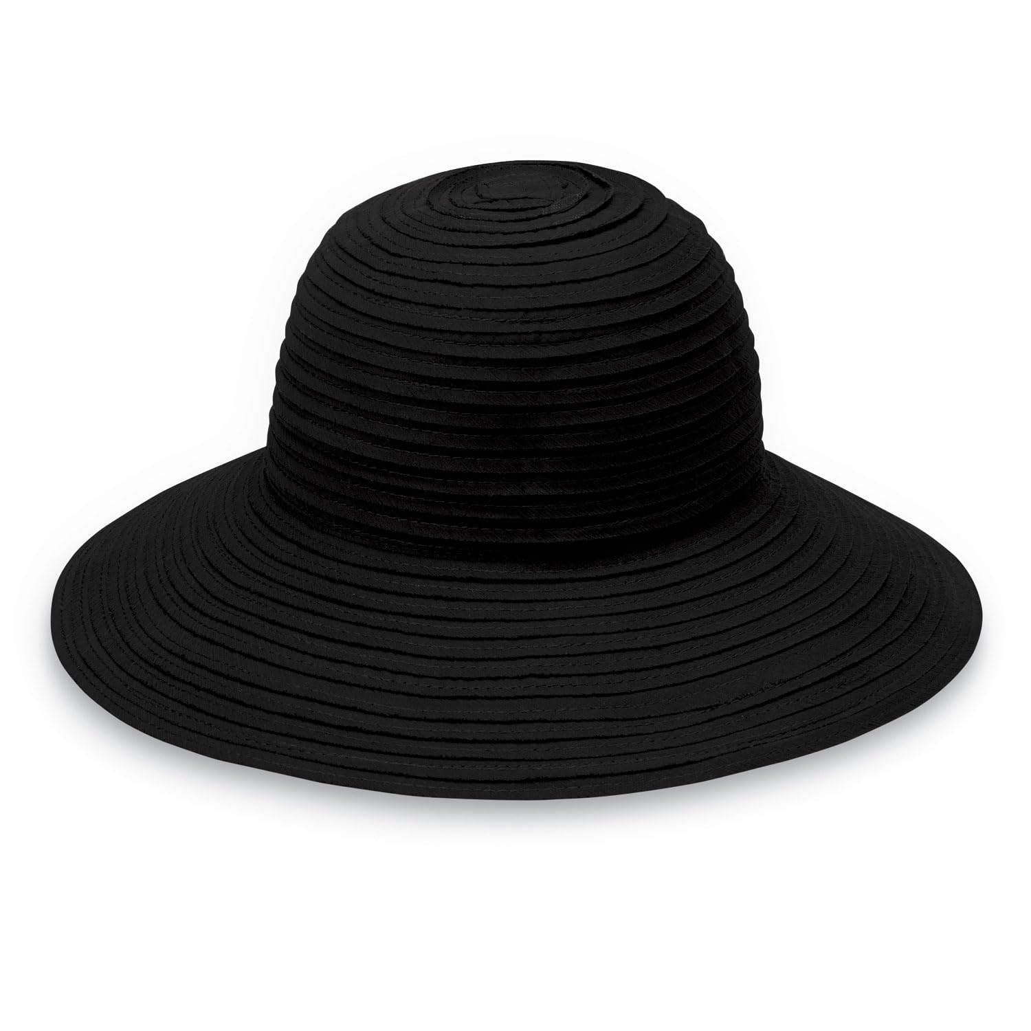 Wallaroo Hat Company Women's Black ’S Scrunchie Sun Hat – Upf 50+, Ultra-Lightweight, Packable For Every Day, Designed In Australia, Solid