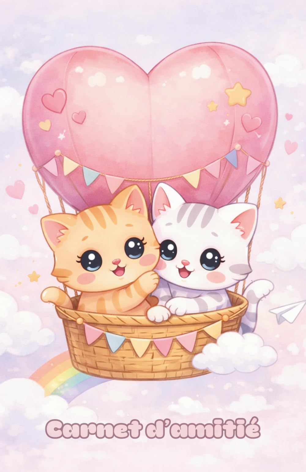 Carnet d’amitié à remplir – Fiches pour amis, souvenirs, photos et confidences: Un journal d’amitié kawaii pour filles – 18 amis, 4 pages chacun : ... questions, messages – 80 pages à compléter