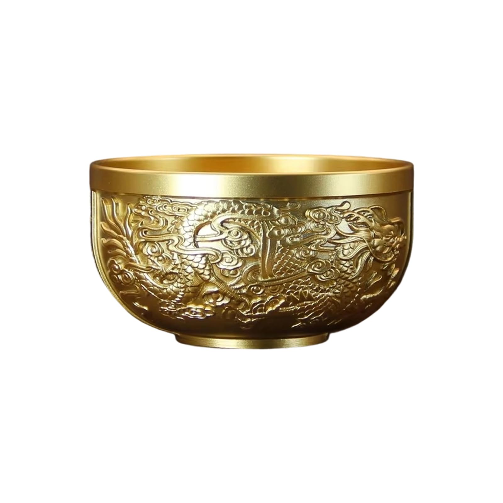 Elnwnnkc Golden Brass Bowl Copper Decorative Bowl Serving Bowls Blessing Bowls Fengshui Ornament Buddhist Altars Accessories Decorative for Home Decors