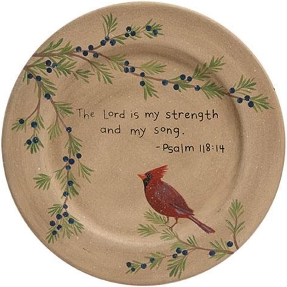 CWI Gifts The Lord is My Strength Plate, Christmas Decor