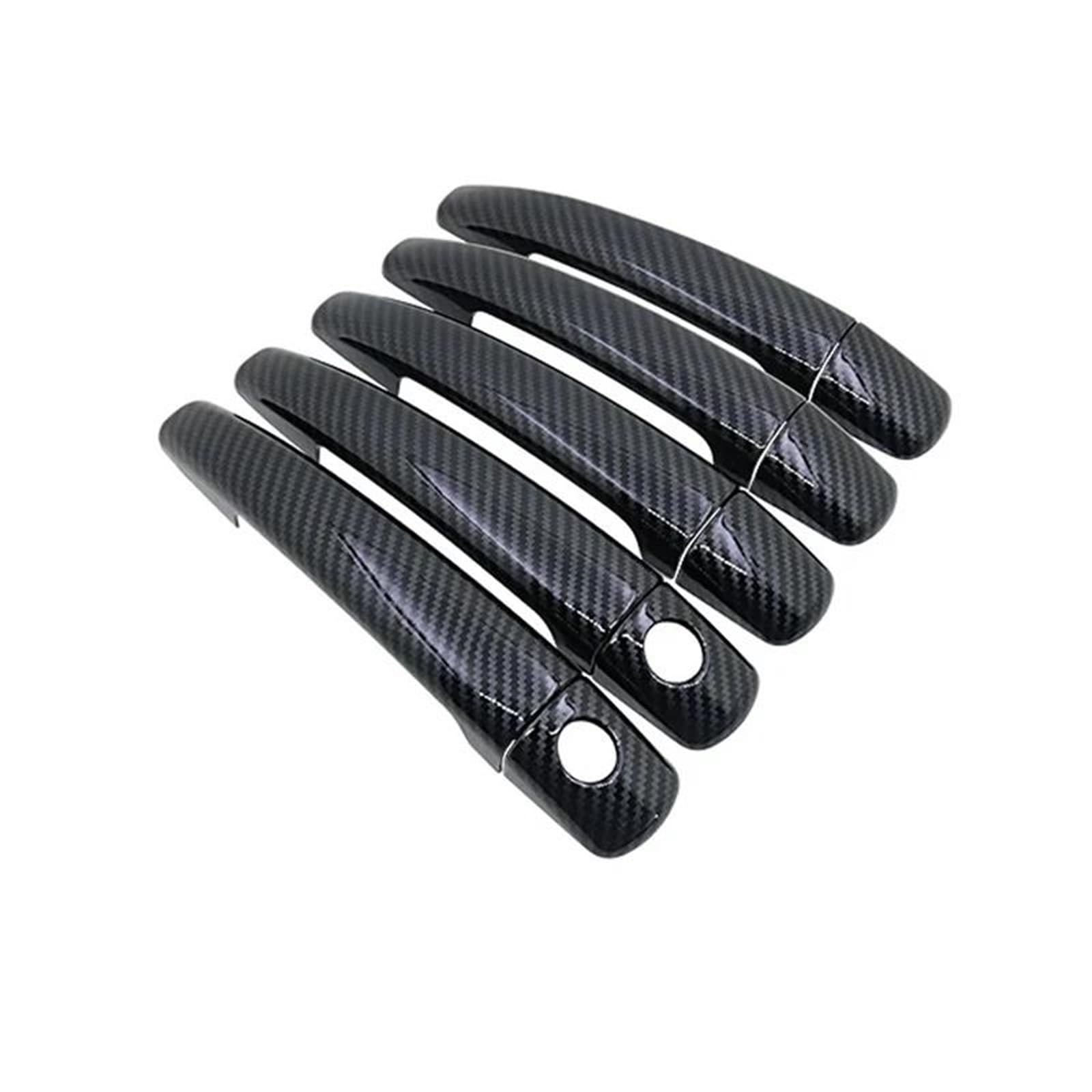 Csspdm Style9 Car Outer Door Handle Covers Trim For Citroen Ds3 2009~2019 Gloss Black Carbon Fiber Chrome Style Sticker Gadget(Style9)