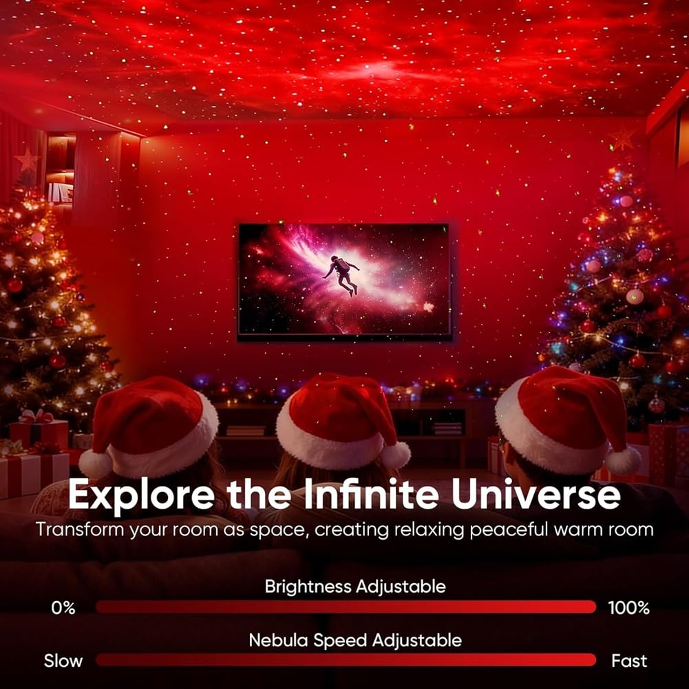 Astronaut Star Projector Light, Adults Kids Room Decor,with Timer, Remote & APP Control, White Noise