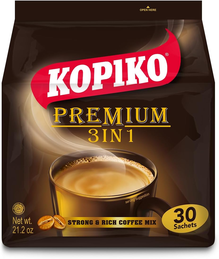 Kopiko 3 in 1 Instant Coffee, 21.2 oz, (30 Sachets)