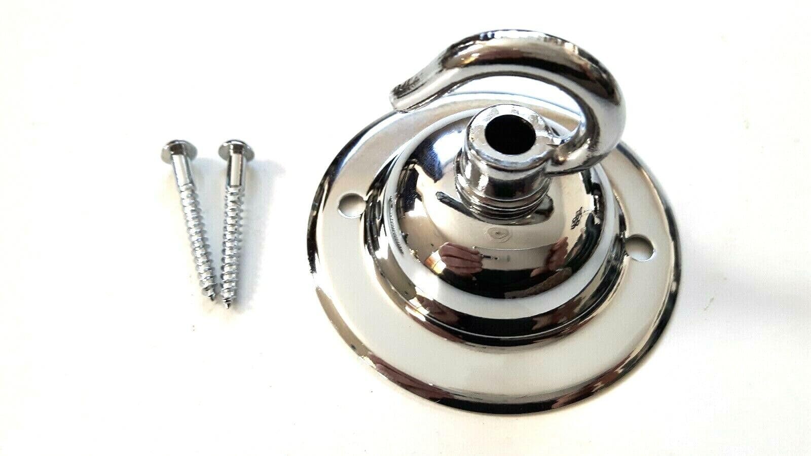 Chrome Metal Ceiling Dome With Hook And Fixing Screws Choice Of Finishes (Chrome)