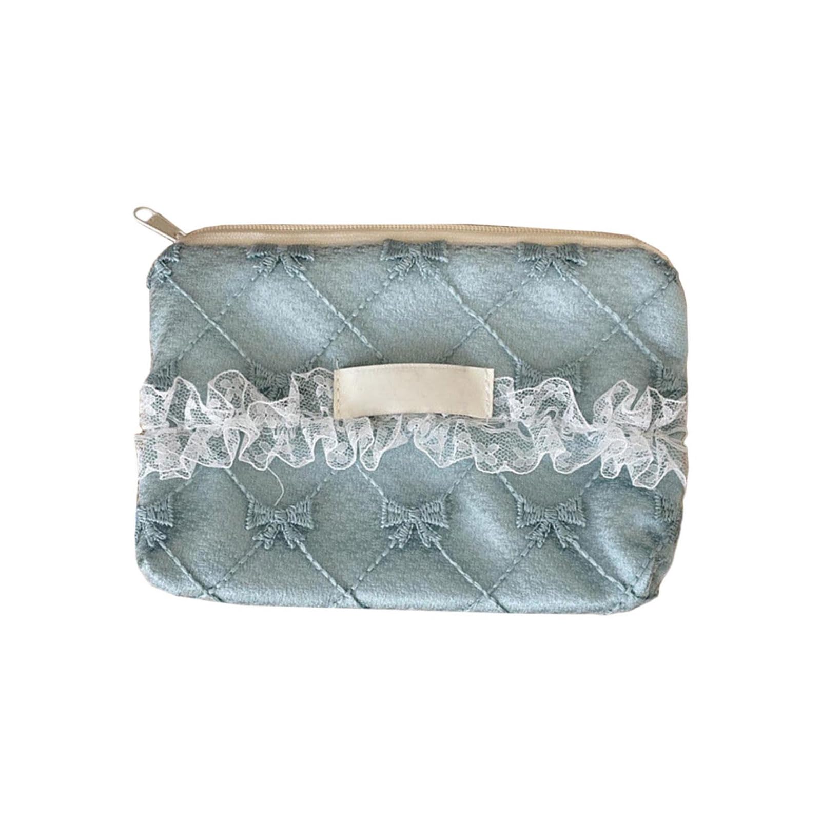 Tsophreniq Coin Purse Delicate Lace Detailing Storage Container Polyester Materials Stylish Organiser for Cosmetics Jewelry Cosmetics Storage Bag