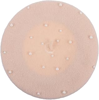 Boina De Perla para Niños y Niñas Otoño-Invierno, Tejido Suave y Transpirable, Talla 50-52 Cm, Color Beige, Gorro Informal para Exteriores y Viajes Infantiles