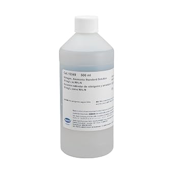 Hach Nitrogen-Ammonia Standard Solution, 10 mg/L as NH3-N, 500 mL, 15349