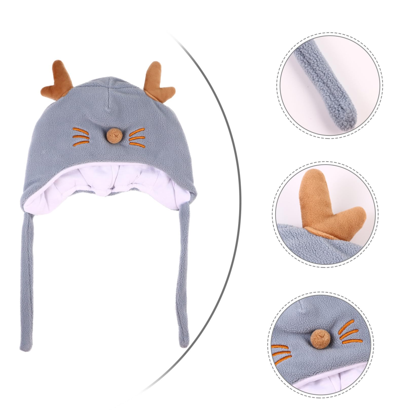 GALPADA 3 Piezas Sombrero Bebé Asta Producto Gorros De Invierno Gorro De Invierno para Niños Pequeños Niño Cálido Gorro De Niño Algodón Recién Nacido Tope De Cobertura Otoño e Invierno