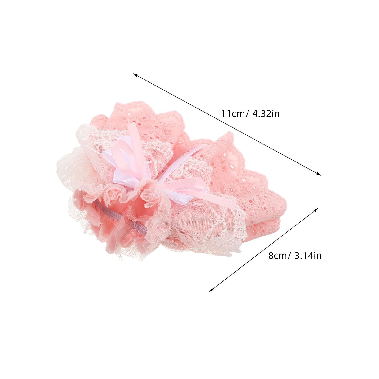 Générique Poignets en Dentelle Lolita Rose pour Femme, Accessoires de Mode Polyvalents en Polyester, Manchons Élégants pour Robe, pour Robe ou Accessoire de Mariage