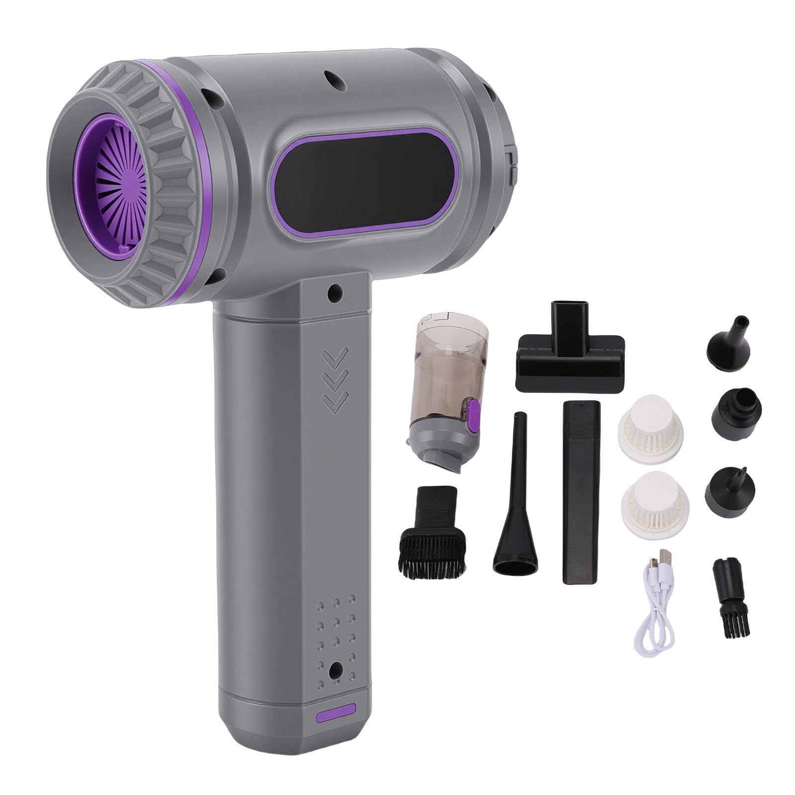 Dpofirs Aspirapolvere Portatile, Aspirapolvere Senza Fili per Auto 22000Pa con Motore Brushless per la Pulizia dell'Auto e della Casa, Portatile per di Animali Domestici, Include Accessori (GRAY)