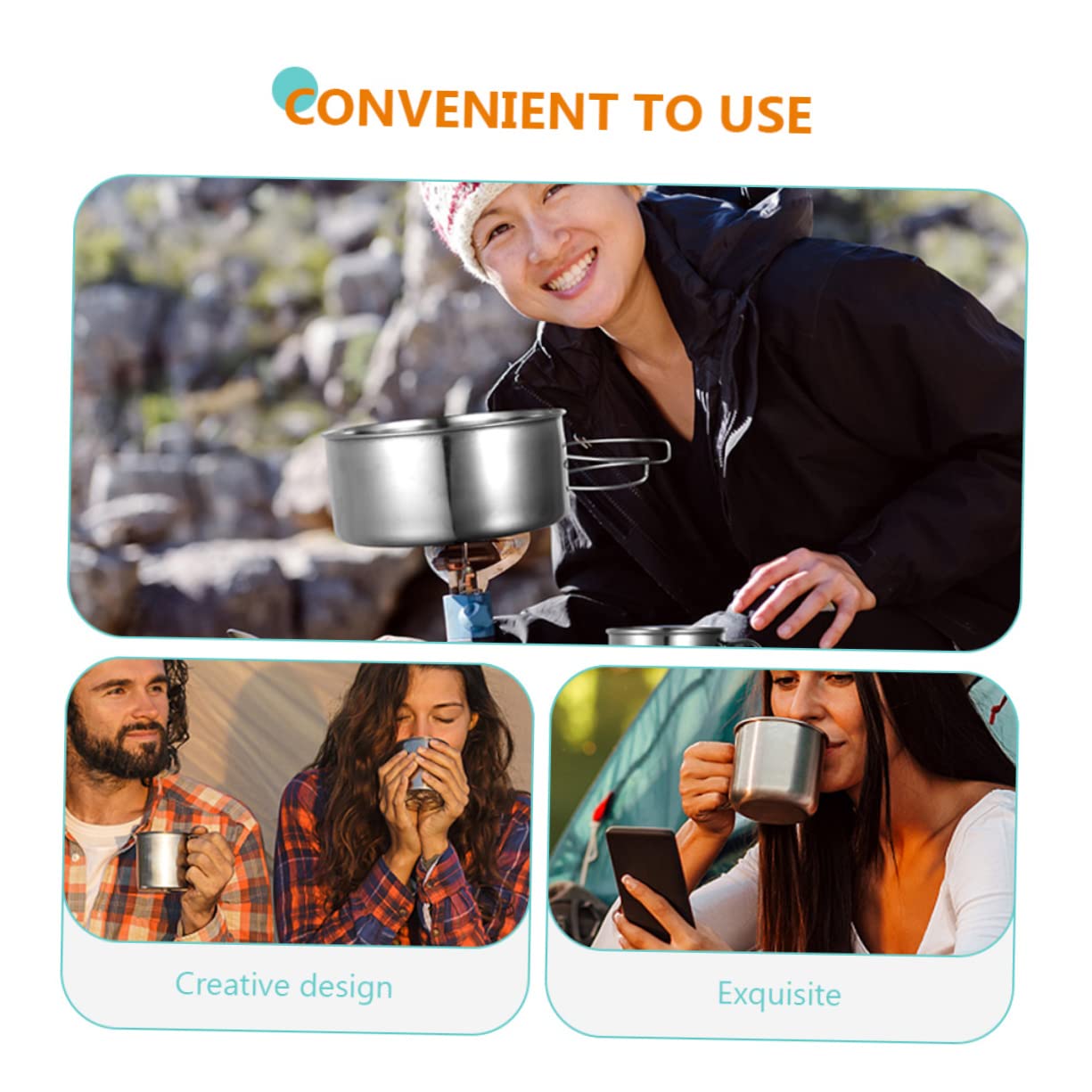 BESPORTBLE Camping Supplies Portable Cookware Kit Camping Cookware for Hiking Picnic